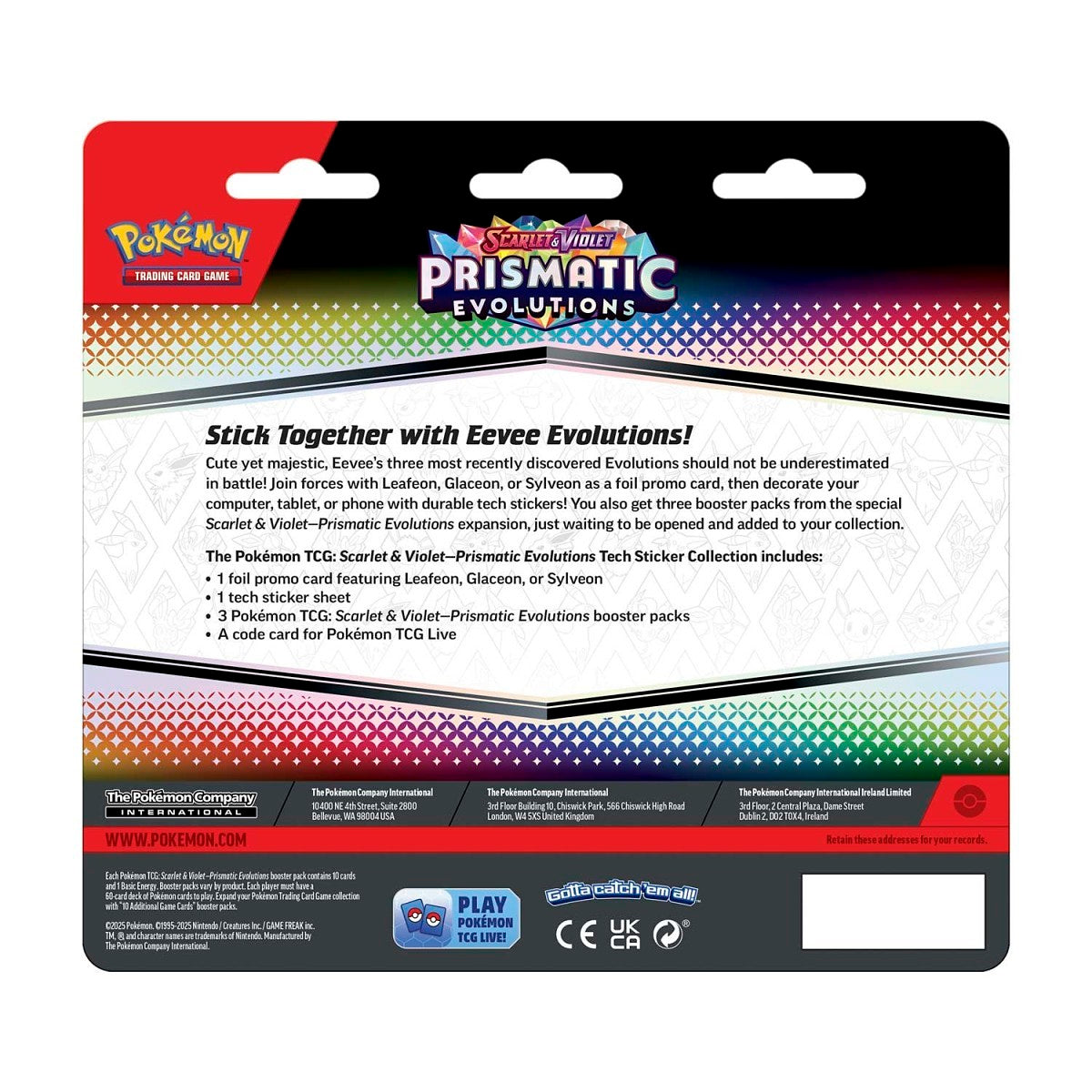 Pokémon TCG: Scarlet & Violet-Prismatic Evolutions Tech Sticker Collection (Leafeon)